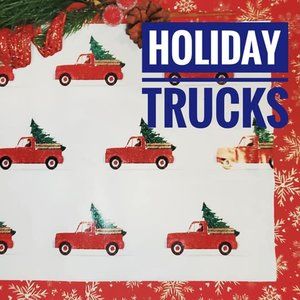 25 Red Holiday Truck Poly Mailers 10x13 Christmas